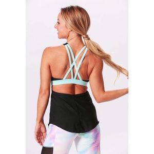 POPFLEX Mermaid Goddess Top in Black/Teal